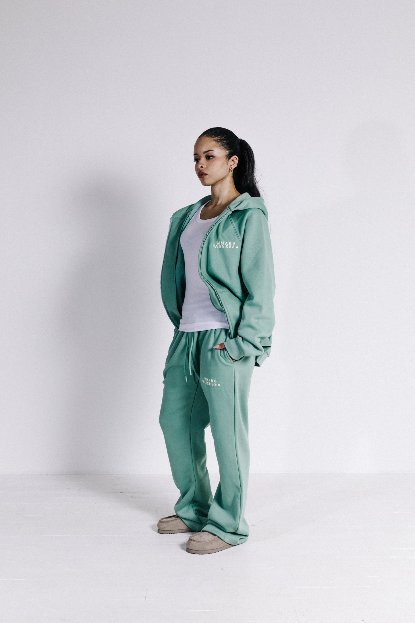 Zip-Up Hoodie - Sage