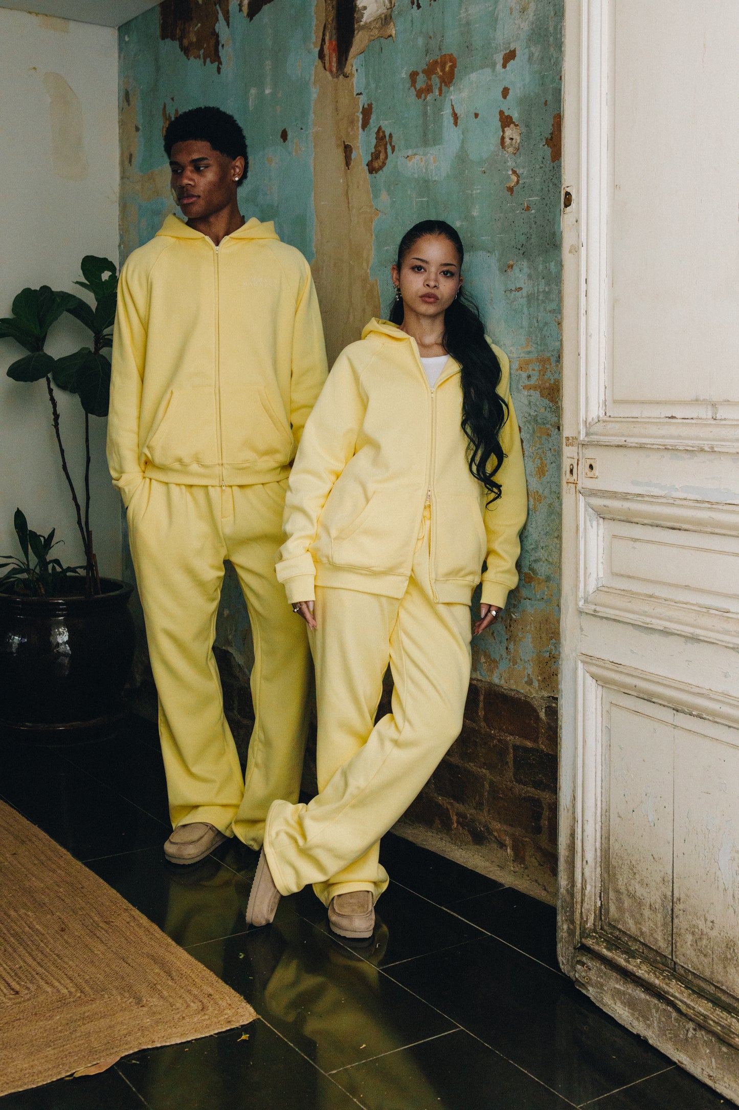 Zip-Up Hoodie- Yellow