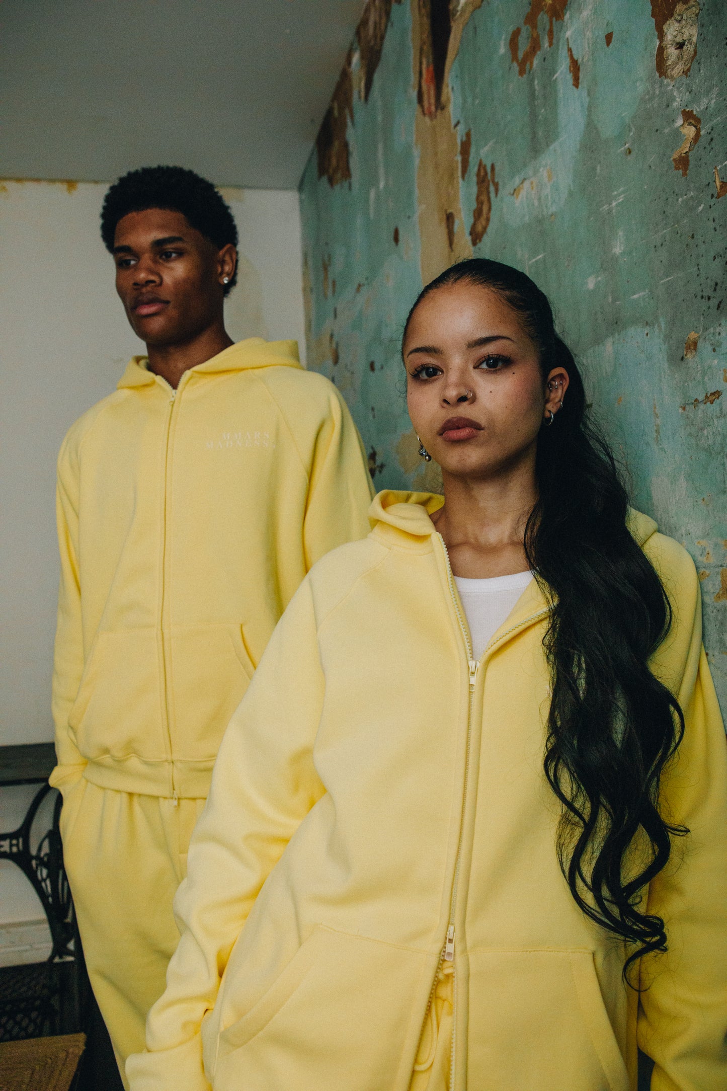 Zip-Up Hoodie- Yellow
