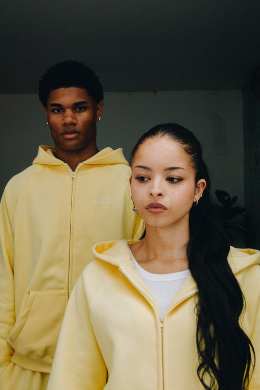Zip-Up Hoodie- Yellow